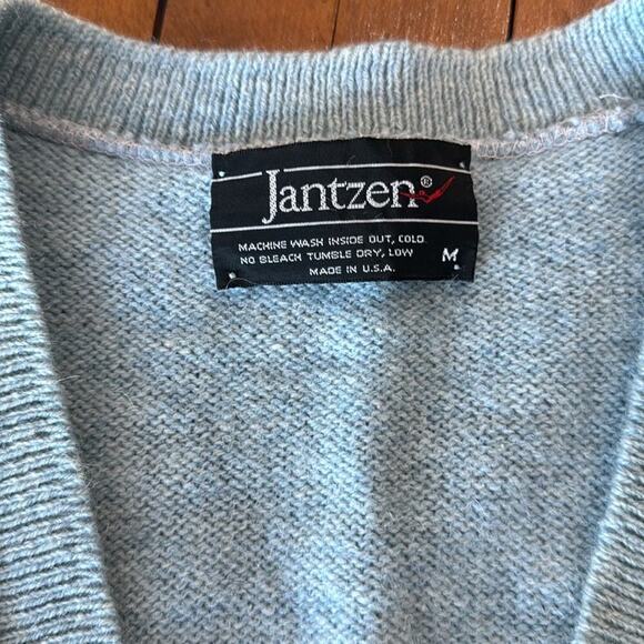 Unisex Jantzen Light Blue Sweater Vest Size M (men) L (women) - Picture 3 of 3